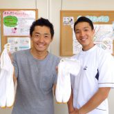 長崎くんちの足袋、すこやか整骨院
